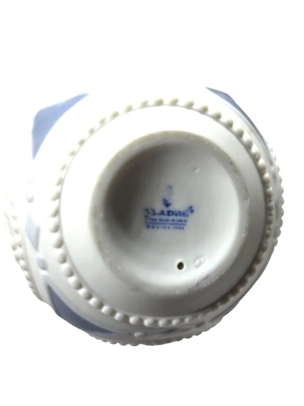 Lladro Ornaments Porcelain Christmas  Blue pink vtg holiday decor 1988 1989
